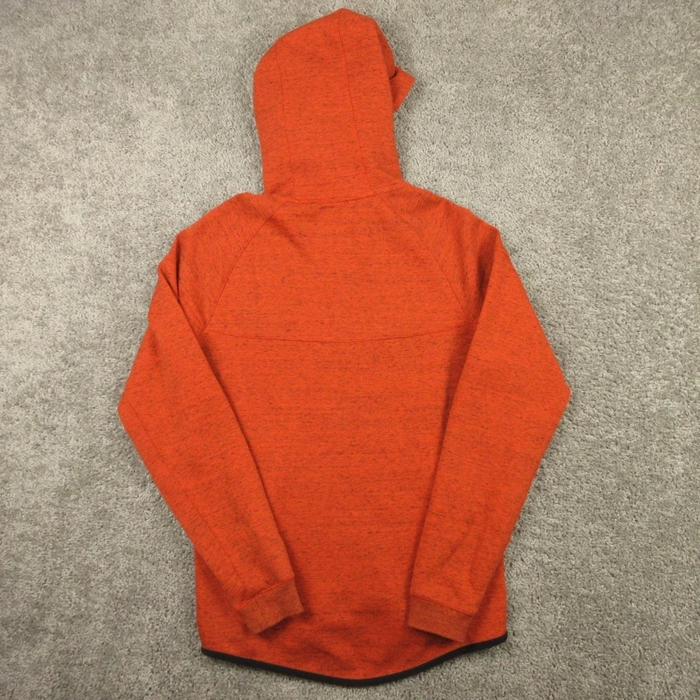 Nike Sweater Mens Medium Orange Tech Fleece Full Zip Hoodie Sweatshirt 2015